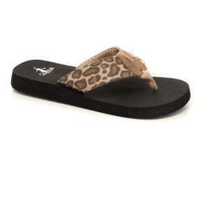 Corky’s Aquaholic Leopard Sandals, 6